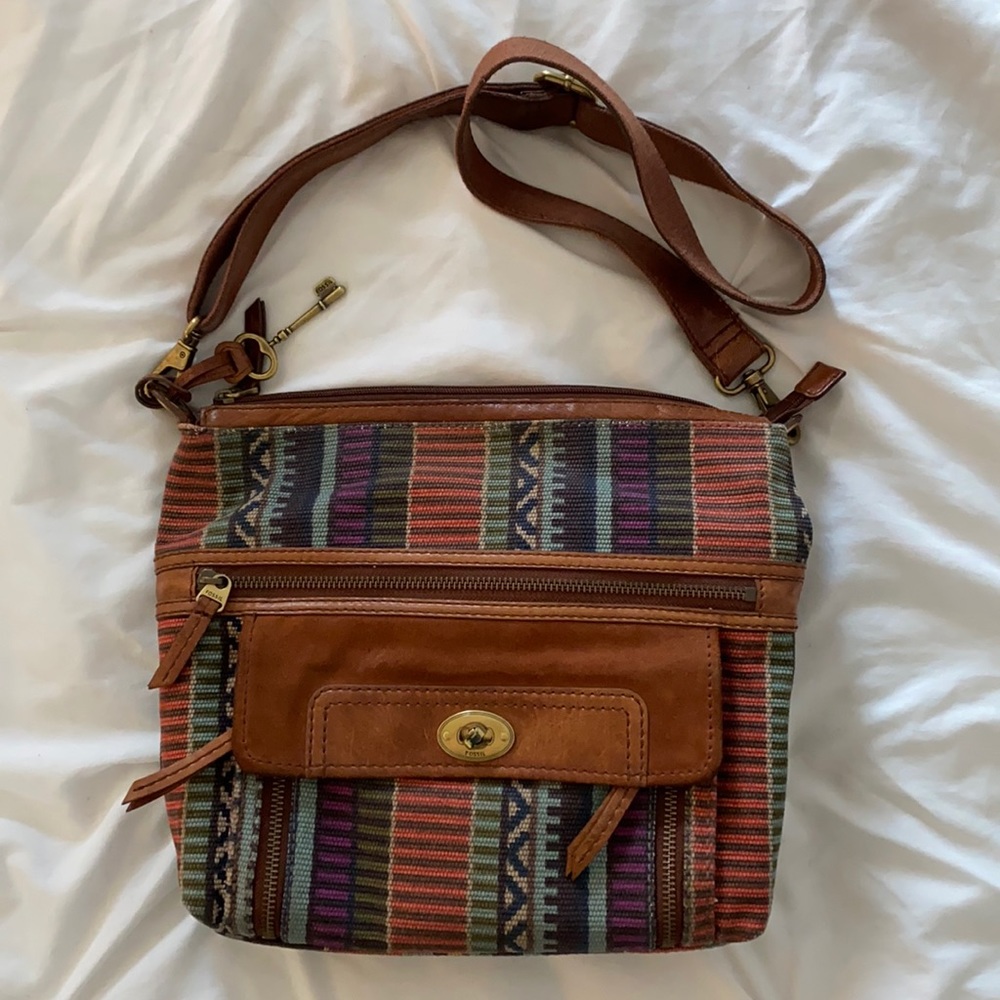 Fossil crossbody bag multicolor.